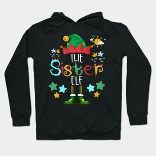 The Sister Elf, Christmas Family Matching Fun Xmas Top Hoodie